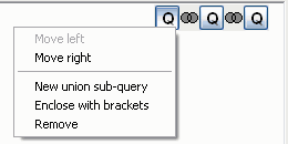 Union sub-query operations